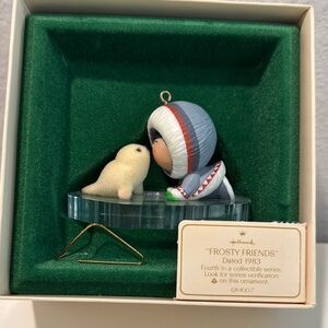 Hallmark Frosty Friends Ornament 1983.  Fourth in series